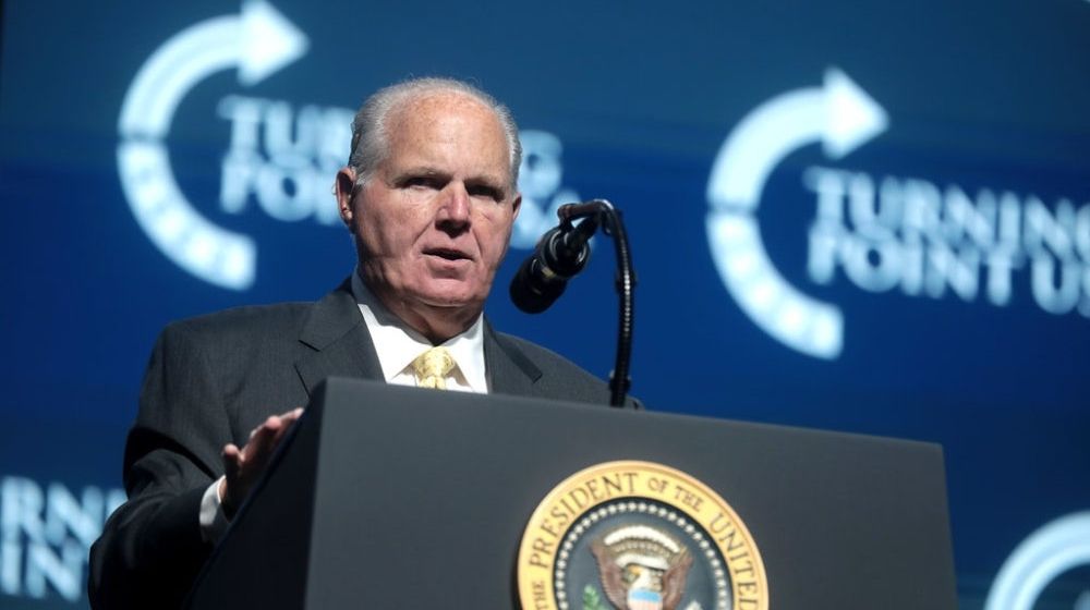 Rush Limbaugh Speaking with attendees at the 2019 Student Action Summit | Rush Limbaugh Says His Lung Cancer Is Terminal | Featured