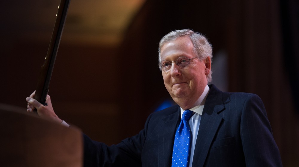 Senator Mitch McConnell (R-KY) speaks at the Conservative Political Action Conference (CPAC) | Republicans Won’t Back Biden’s $4 Trillion Plans | Featured