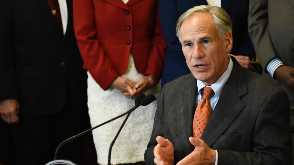 Texas Governor Greg Abbott holding a press conference to unveil his school safety plan following a school shooting | Gov. Abbott to Call New Special Session for Vote Reform | featured