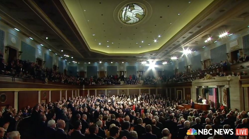 Podium During President Trump's State of the Nation 2020 | WATCH: Pelosi Rips Trump Speech, Right There On the Podium | Featured