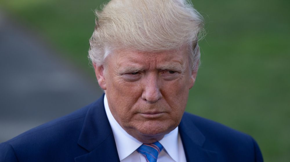 Trump with his blue tie | Trump Calls Impeachment Vote 'Embarrassment' to Nation | Featured