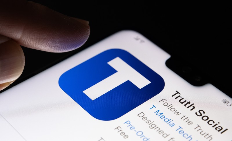 Truth Social app in app store seen on the smartphone | Truth Social is Available Now For Download