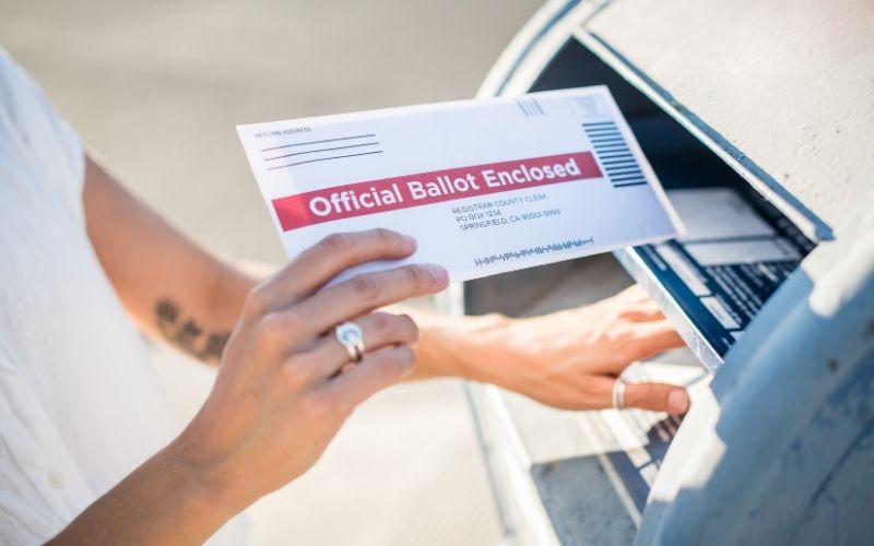 Woman Mailing Her Absentee Voter Ballot | Delay in Results due to COVID-19