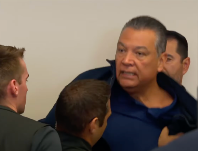 California Democrat Senator Alex Padilla Forcibly Removed From DHS Press Event in Los Angeles