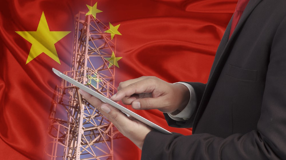 business and mobility communications concept china Flag background-Delisting Chinese Companies-ss-featured