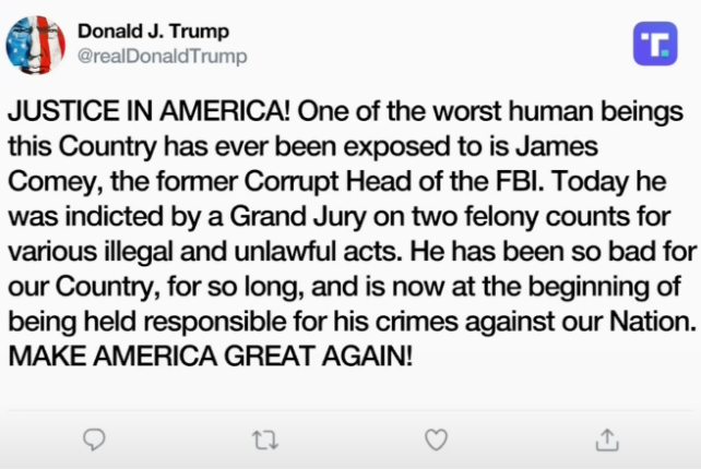 Former FBI Chief James Comey Indicted As Trump Pursues Political Retribution