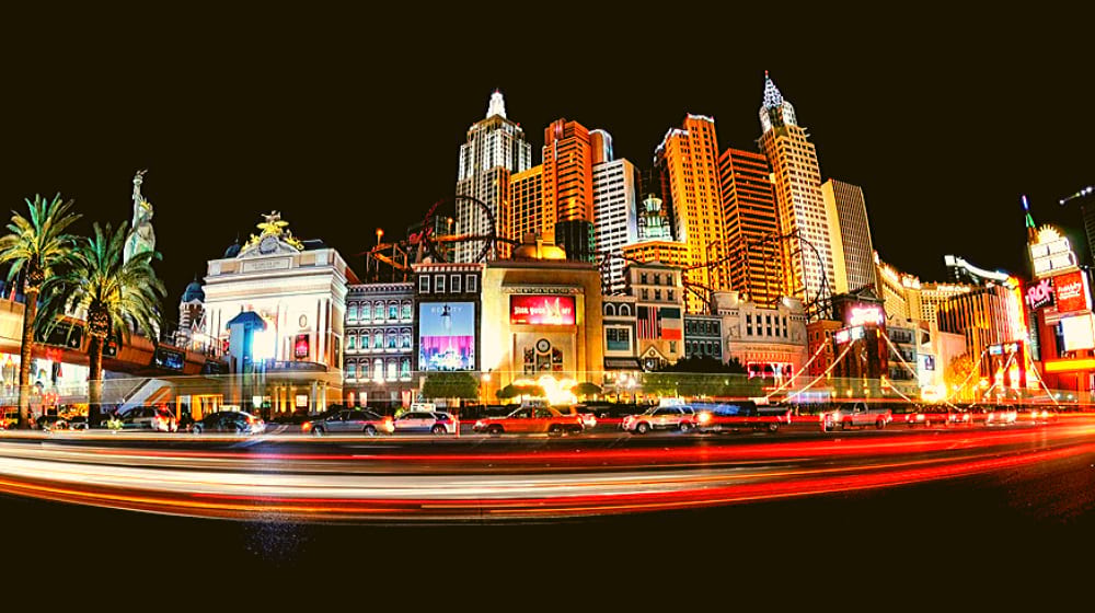 Las Vegas at night with speed of light | Sanders Is Just As Corrupt As Hillary | featured | Bernie Sanders