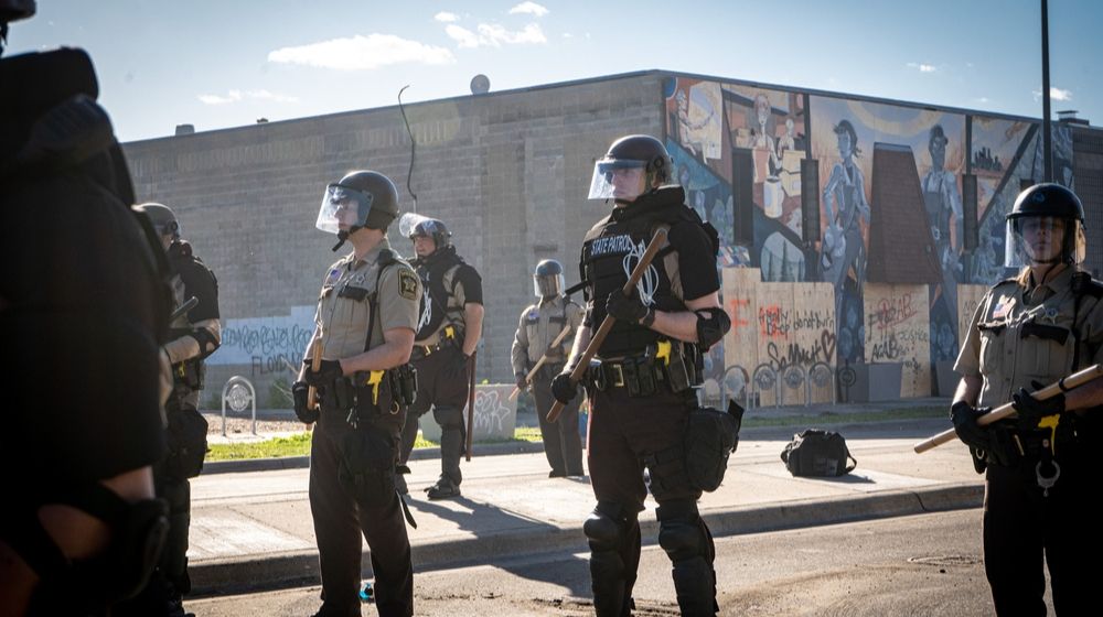 State Patrol Police Officers Standing Guards towards Minneapolis | Continuing Protests Call for Police Defunding | Featured