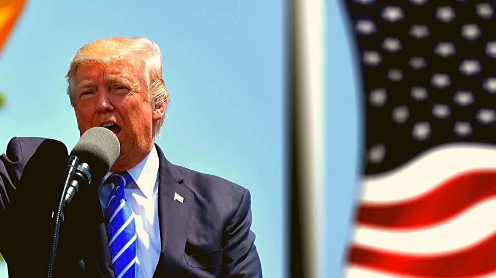 President Donald Trump with the American Flag | Cruz And Rubio Too Busy Fighting To Win Super Tuesday | featured | super tuesday results