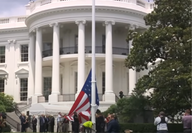 White House Flagpoles Prompt President to Joke About Illegal Immigrant Workers